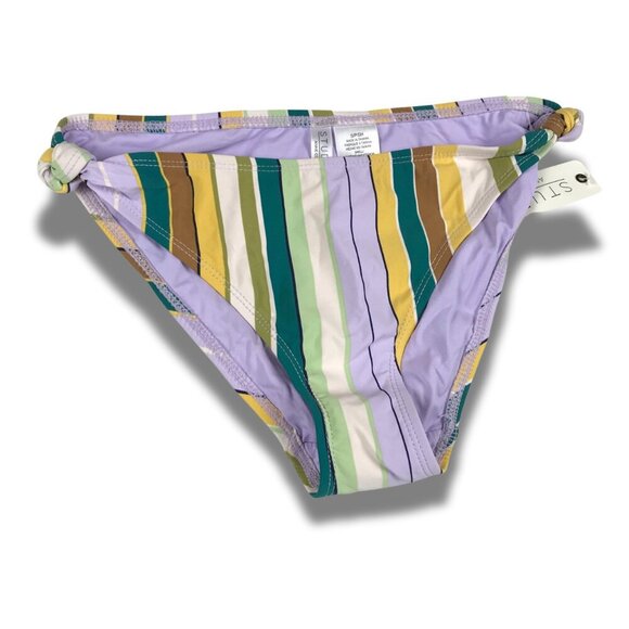 ANNE COLE Striped Bikini Bottom SMALL - Picture 2 of 8